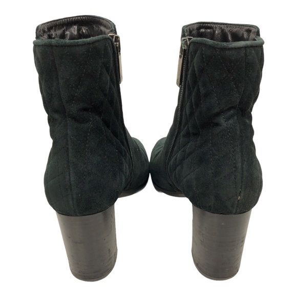 Black Aquatalia Quilted Leather Suede Booties Sz 7 - Picture 4 of 16